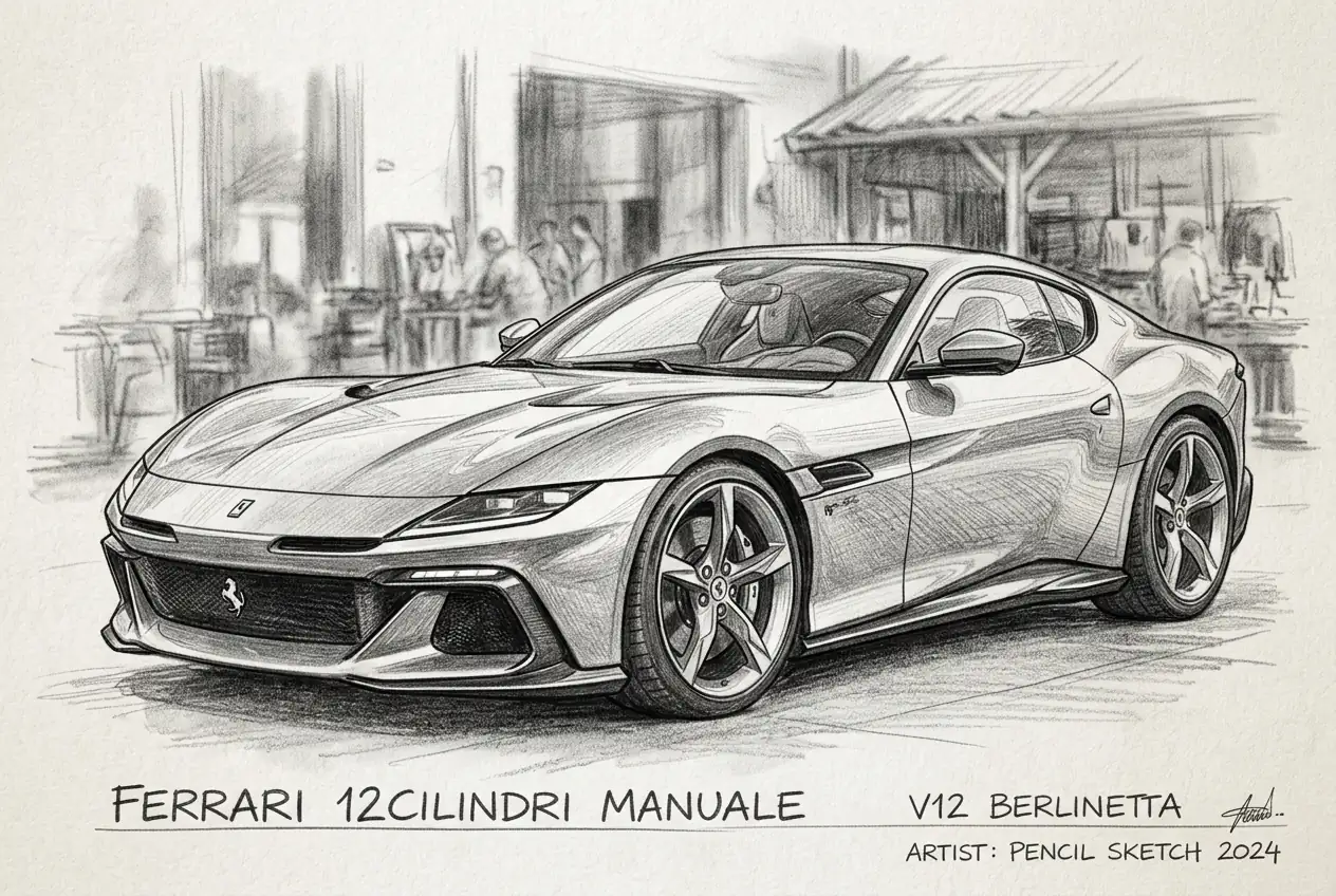 Ferrari Price Target Raised, New V12 Manuale Offsets Lower EV Sales